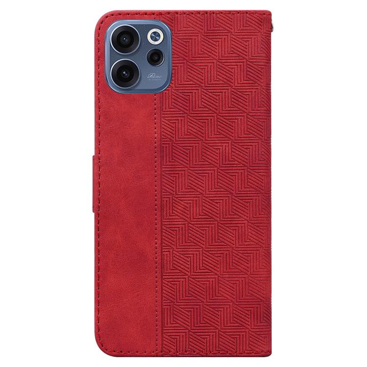 For OPPO Reno15 F 5G Global Geometric Embossed Leather Phone Case