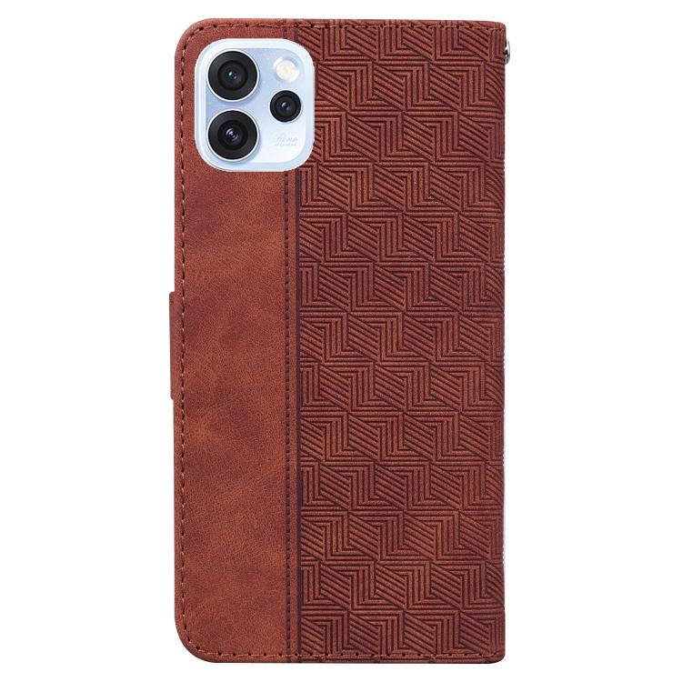 For OPPO Reno15 Pro Max 5G / Reno15 Pro India Geometric Embossed Leather Phone Case