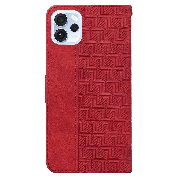 For OPPO Reno15 Pro Max 5G / Reno15 Pro India Geometric Embossed Leather Phone Case