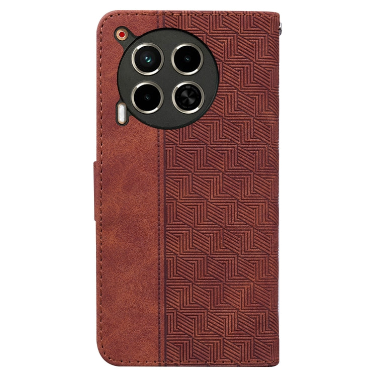 For Tecno Camon 30 4G / 30 5G CL6 CL7 Geometric Embossed Leather Phone Case