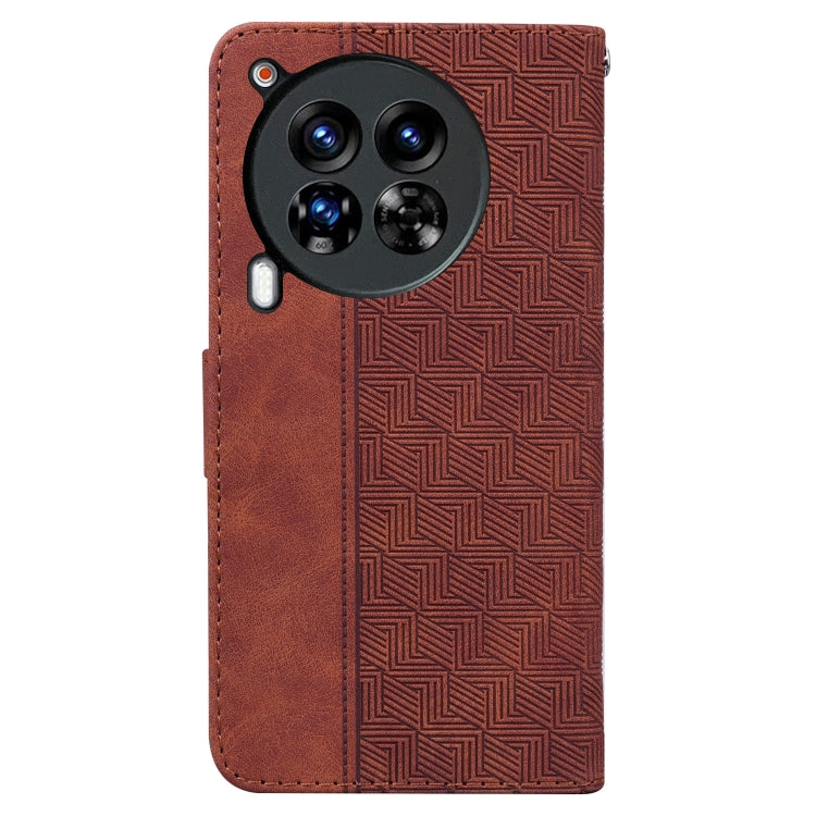 For Tecno Camon 30 Premier 5G Geometric Embossed Leather Phone Case