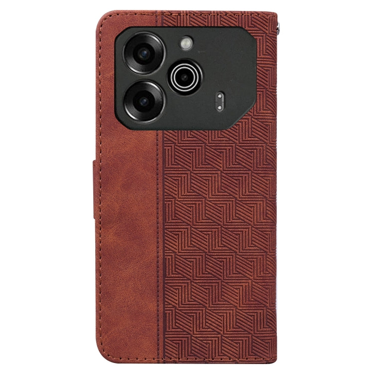 For Tecno Pova 6 Pro / Pova 6 Geometric Embossed Leather Phone Case