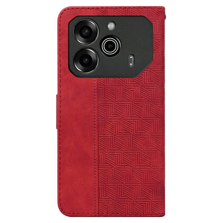 For Tecno Pova 6 Pro / Pova 6 Geometric Embossed Leather Phone Case