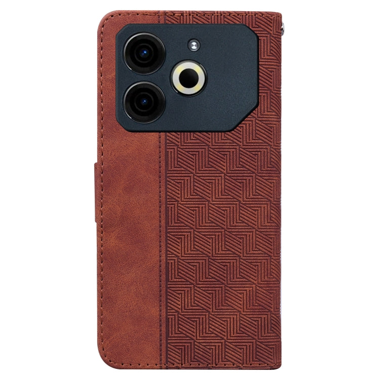For Tecno Pova 6 Neo Geometric Embossed Leather Phone Case