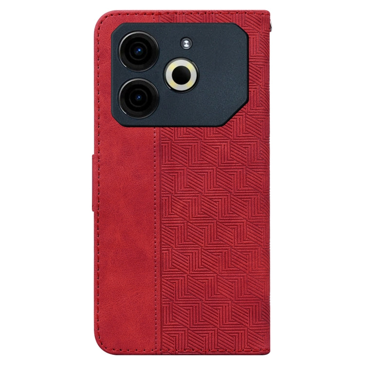 For Tecno Pova 6 Neo Geometric Embossed Leather Phone Case