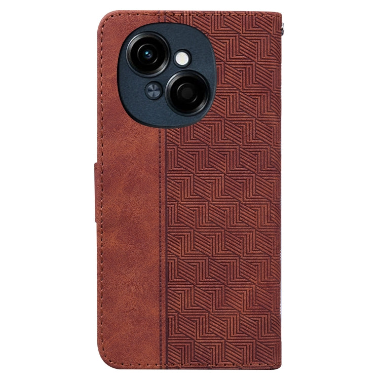 For Tecno Spark Go 1 / Pop 9 Pro Geometric Embossed Leather Phone Case