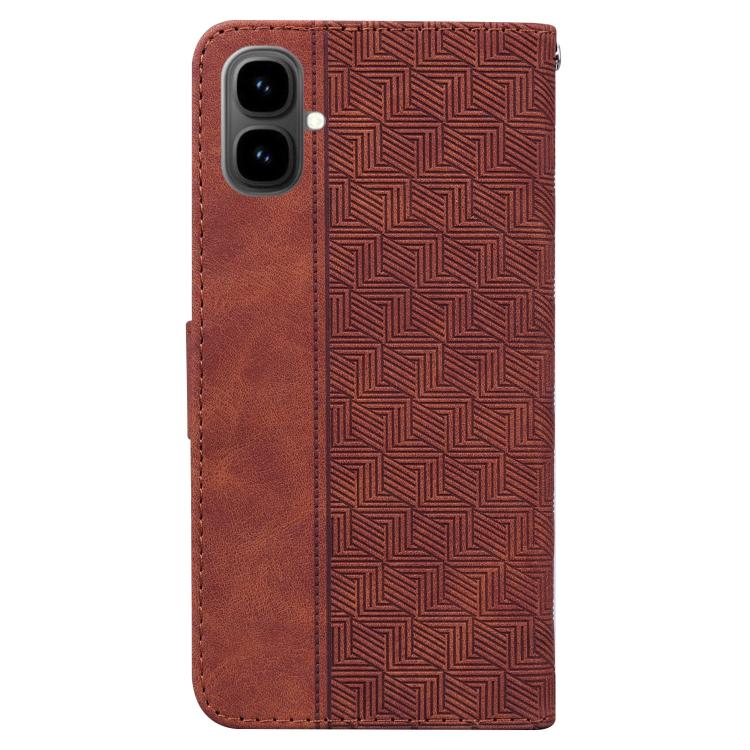For Tecno Pop 10 / Spark Go 2 4G Geometric Embossed Leather Phone Case