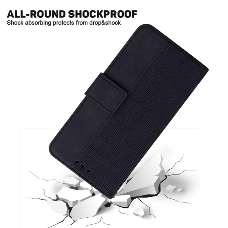 For Tecno Pop 10 / Spark Go 2 4G Geometric Embossed Leather Phone Case