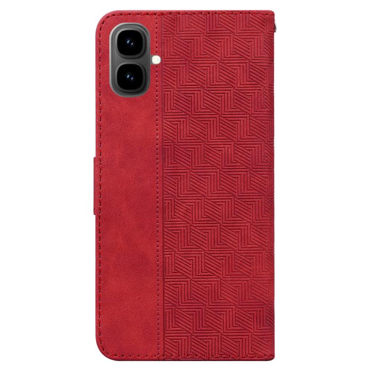 For Tecno Pop 10 / Spark Go 2 4G Geometric Embossed Leather Phone Case