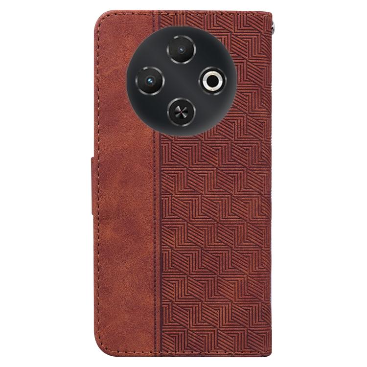 For Tecno Pop 9 5G / Spark 30C 5G Geometric Embossed Leather Phone Case