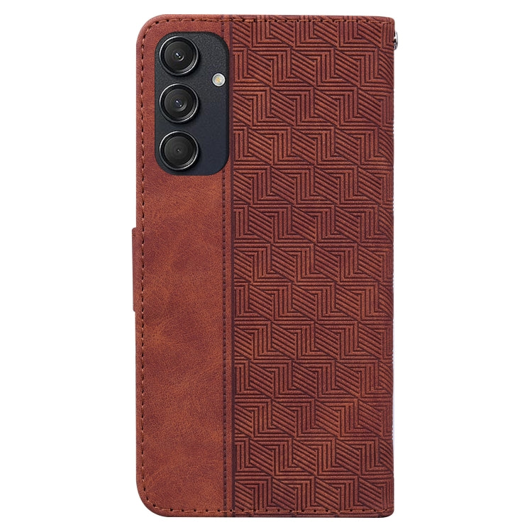 For Samsung Galaxy M55 Geometric Embossed Leather Phone Case
