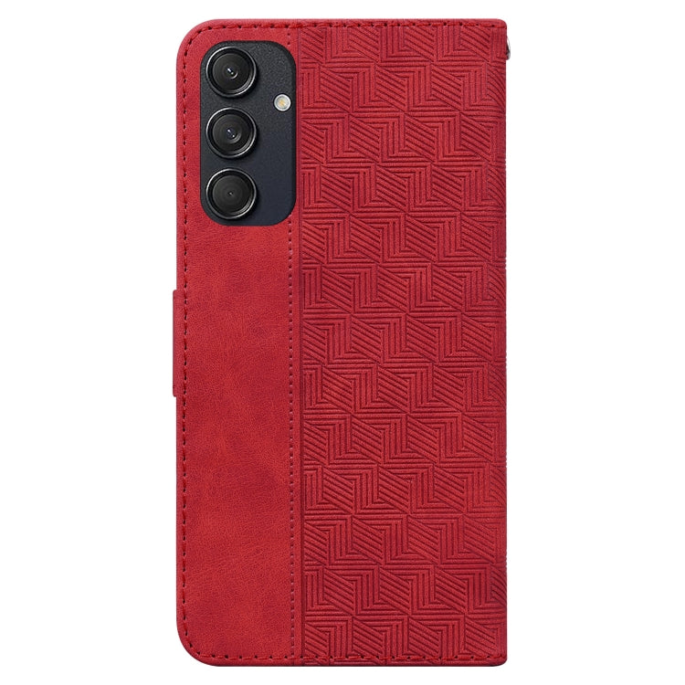 For Samsung Galaxy M55 Geometric Embossed Leather Phone Case