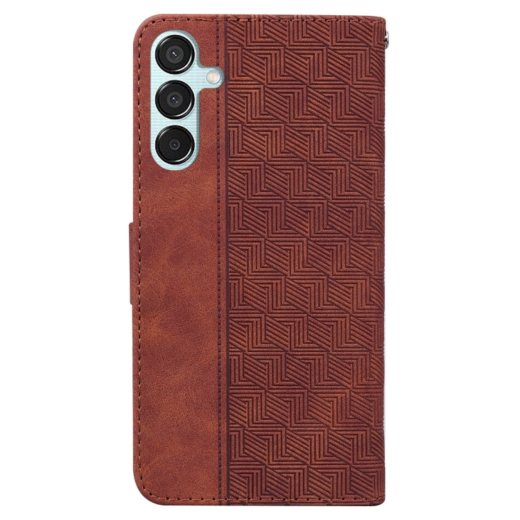 For Samsung Galaxy M15/F15 Geometric Embossed Leather Phone Case