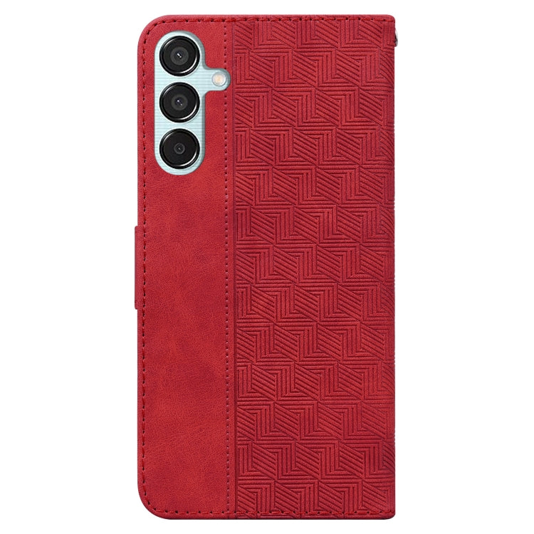 For Samsung Galaxy M15/F15 Geometric Embossed Leather Phone Case