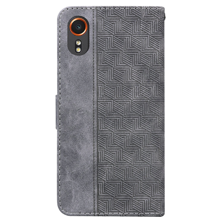For Samsung Galaxy Xcover7 Geometric Embossed Leather Phone Case