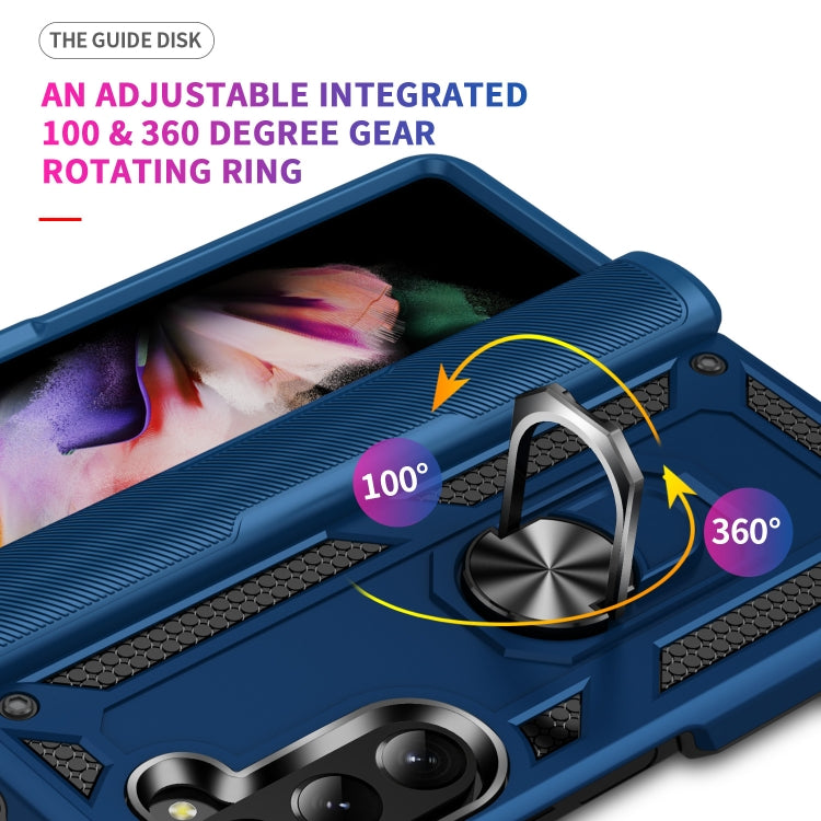 For Samsung Galaxy Z Fold5 Shockproof TPU + PC Phone Case with Protective Strap