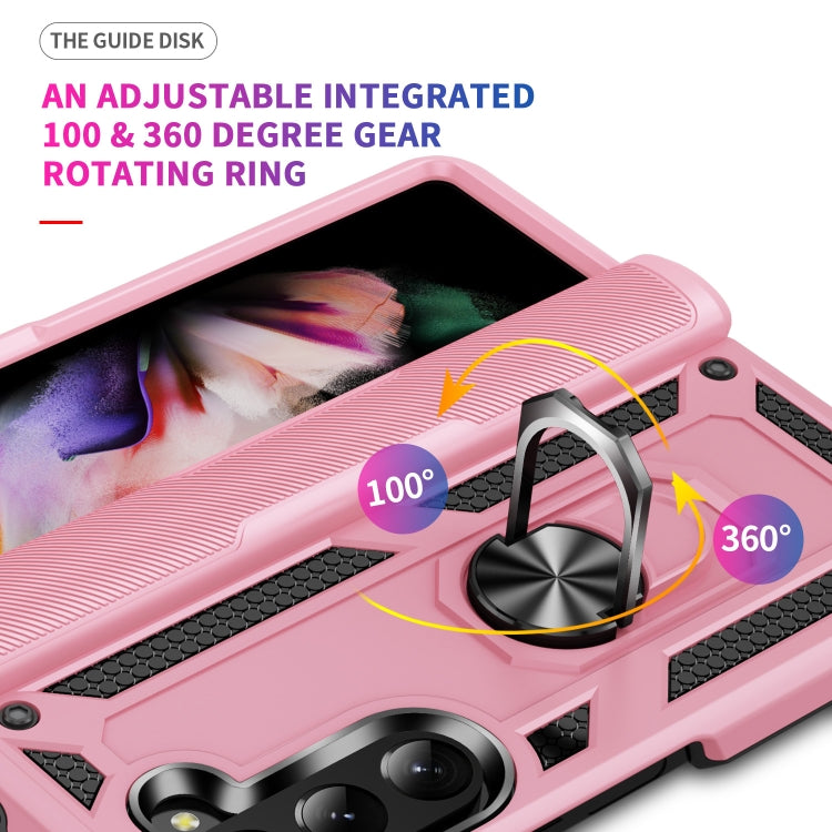 For Samsung Galaxy Z Fold5 Shockproof TPU + PC Phone Case with Protective Strap