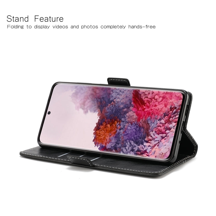 For Samsung Galaxy S20 Retro Texture Contrast Color Splicing Horizontal Flip TPU + PU Leather Case with Card Slots & Holder & Wallet