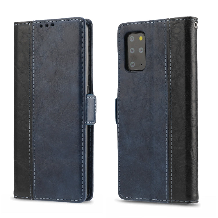 For Samsung Galaxy S20 Retro Texture Contrast Color Splicing Horizontal Flip TPU + PU Leather Case with Card Slots & Holder & Wallet