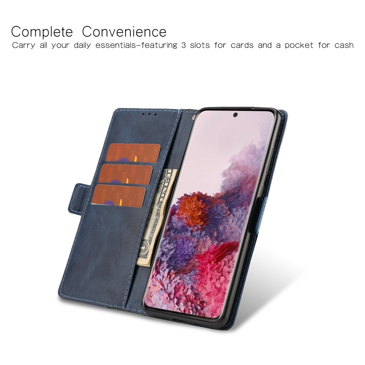 For Samsung Galaxy S20 Retro Texture Contrast Color Splicing Horizontal Flip TPU + PU Leather Case with Card Slots & Holder & Wallet