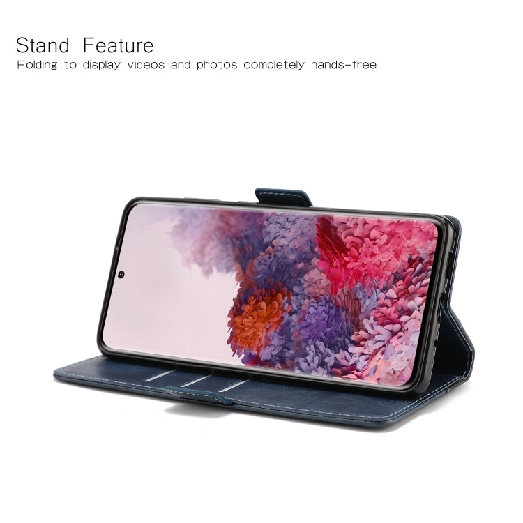 For Samsung Galaxy S20 Retro Texture Contrast Color Splicing Horizontal Flip TPU + PU Leather Case with Card Slots & Holder & Wallet