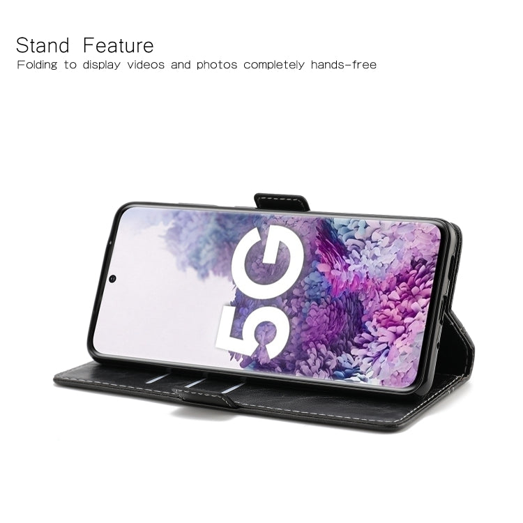 For Samsung Galaxy S20 Ultra Retro Texture Contrast Color Splicing Horizontal Flip TPU + PU Leather Case with Card Slots & Holder & Wallet