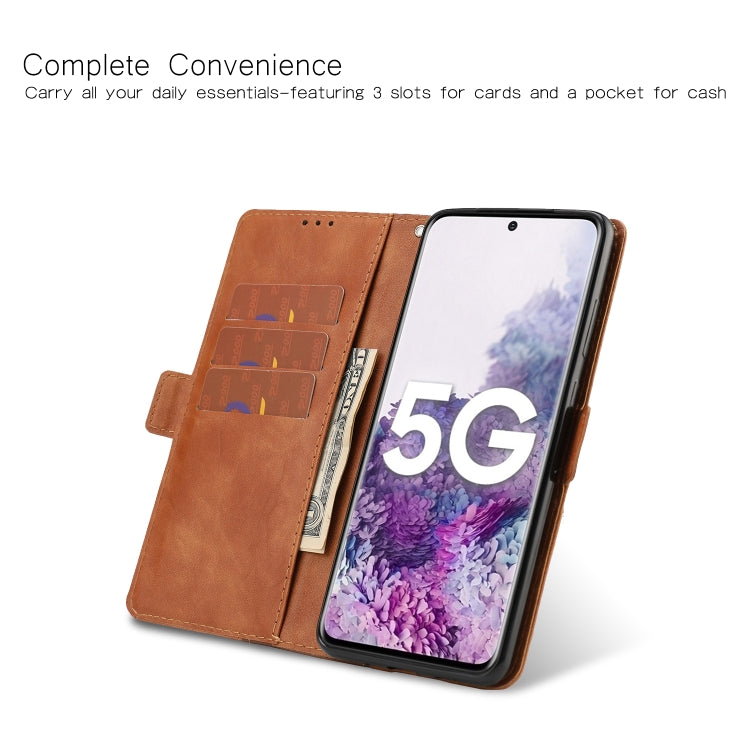 For Samsung Galaxy S20 Ultra Retro Texture Contrast Color Splicing Horizontal Flip TPU + PU Leather Case with Card Slots & Holder & Wallet