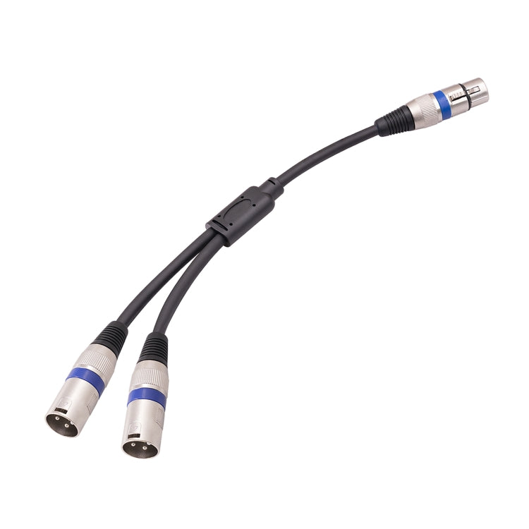 2055YMMF-05 XLR 3pin Female to Dual Male Audio Cable, Length: 50cm