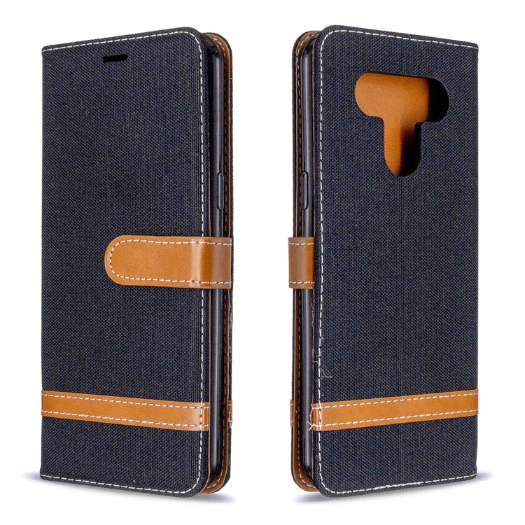 For LG K51 Color Matching Denim Texture Horizontal Flip Leather Case with Holder & Card Slots & Wallet & Lanyard