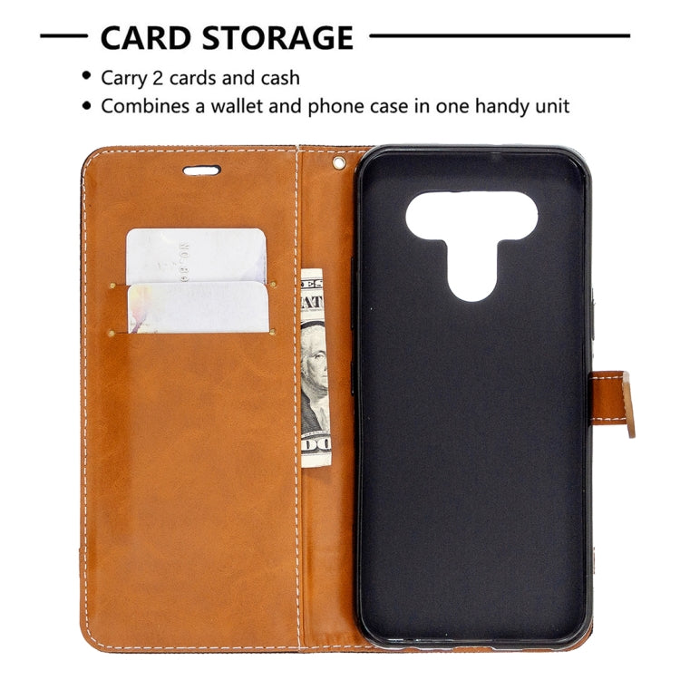 For LG K51 Color Matching Denim Texture Horizontal Flip Leather Case with Holder & Card Slots & Wallet & Lanyard