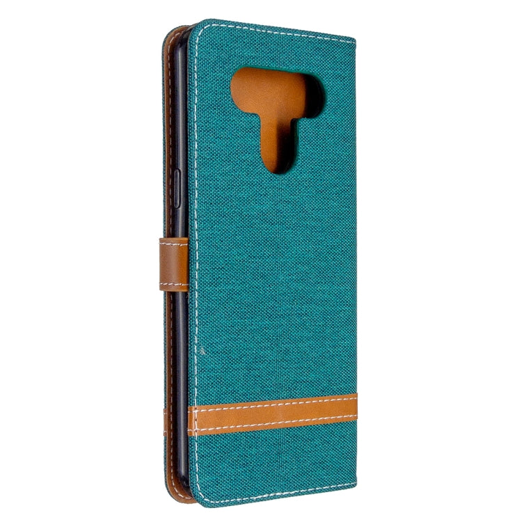 For LG K51 Color Matching Denim Texture Horizontal Flip Leather Case with Holder & Card Slots & Wallet & Lanyard