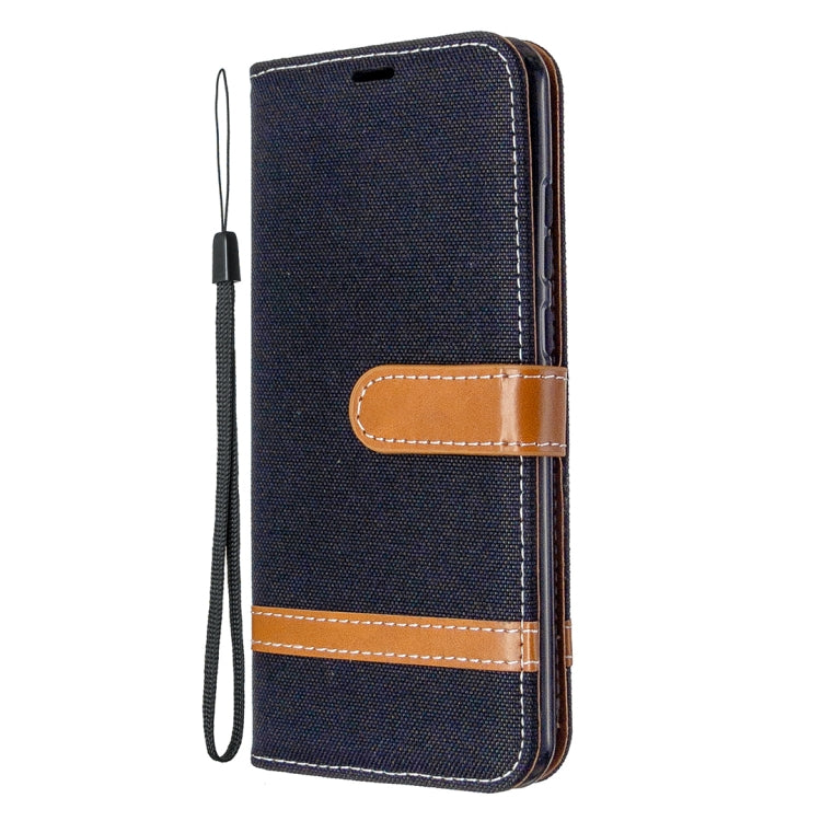 For Huawei P Smart (2020) Color Matching Denim Texture Horizontal Flip Leather Case with Holder & Card Slots & Wallet & Lanyard