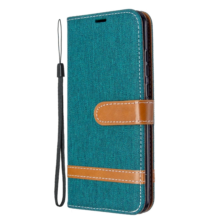 For Huawei P Smart (2020) Color Matching Denim Texture Horizontal Flip Leather Case with Holder & Card Slots & Wallet & Lanyard