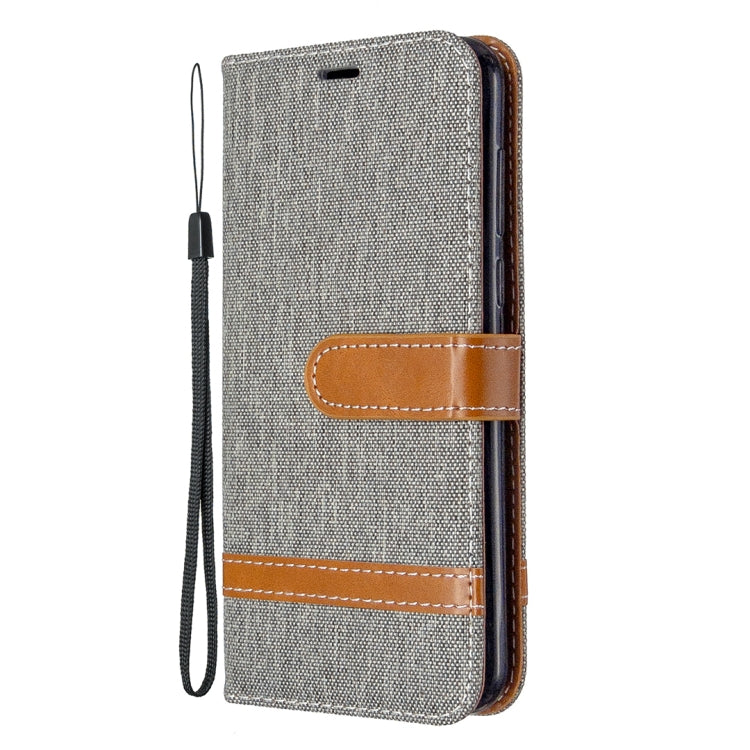 For Huawei Y5P / Honor 9S Color Matching Denim Texture Horizontal Flip Leather Case with Holder & Card Slots & Wallet & Lanyard