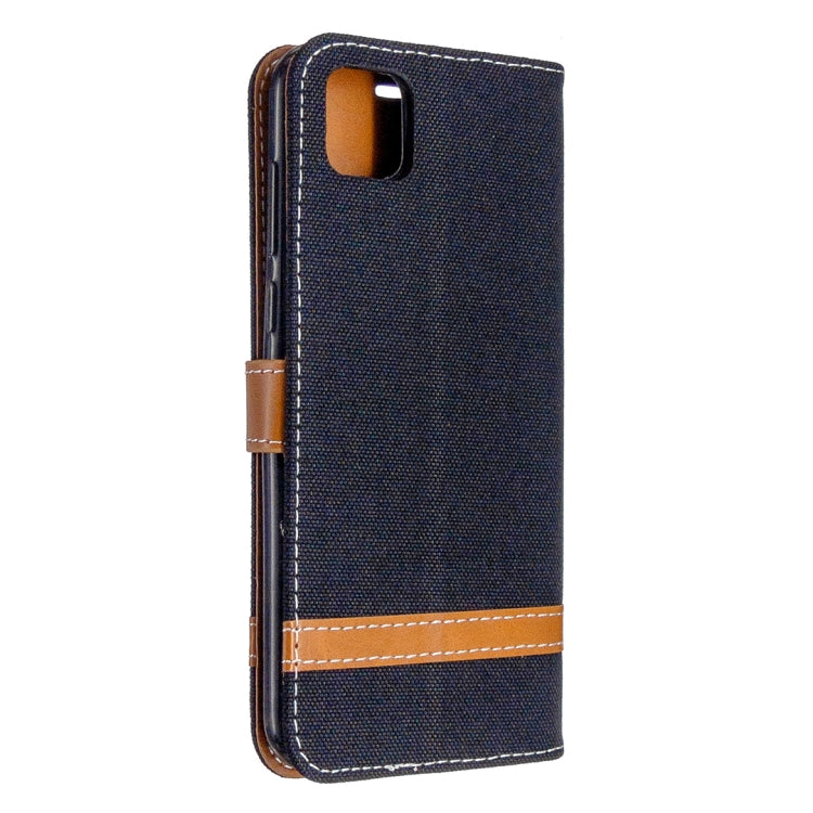 For Huawei Y5P / Honor 9S Color Matching Denim Texture Horizontal Flip Leather Case with Holder & Card Slots & Wallet & Lanyard