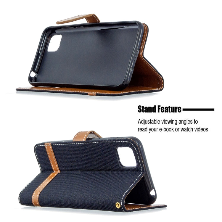 For Huawei Y5P / Honor 9S Color Matching Denim Texture Horizontal Flip Leather Case with Holder & Card Slots & Wallet & Lanyard