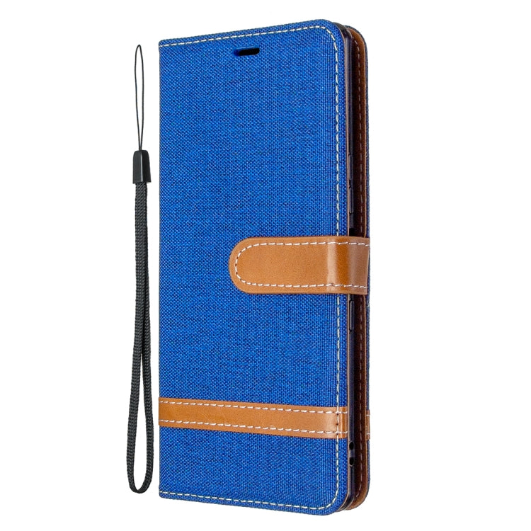 For Sony Xperia L4 Color Matching Denim Texture Horizontal Flip Leather Case with Holder & Card Slots & Wallet & Lanyard