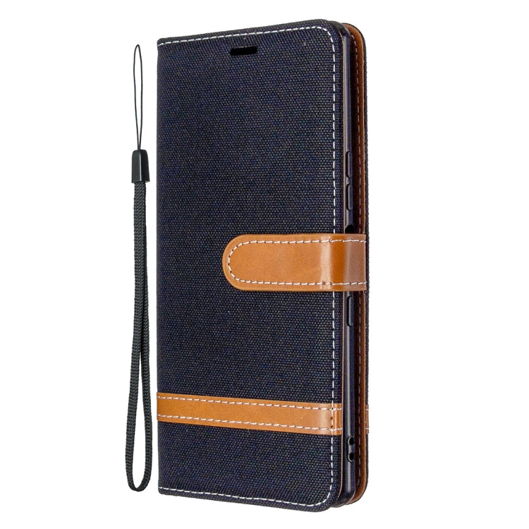For Sony Xperia L4 Color Matching Denim Texture Horizontal Flip Leather Case with Holder & Card Slots & Wallet & Lanyard