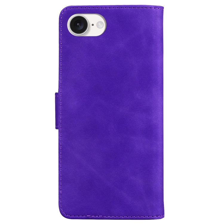 For iPhone 17e / 16e Skin Feel Pure Color Flip Leather Phone Case