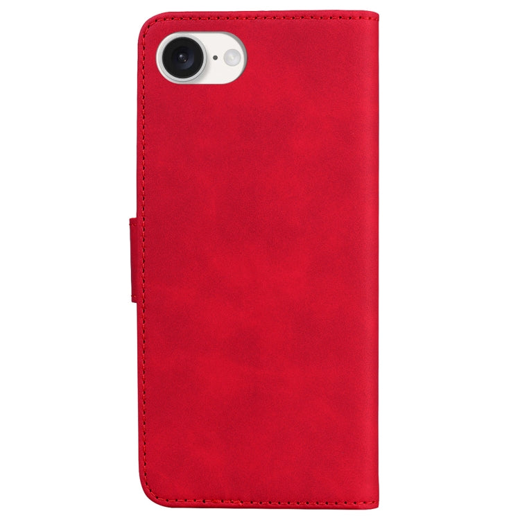 For iPhone 17e / 16e Skin Feel Pure Color Flip Leather Phone Case