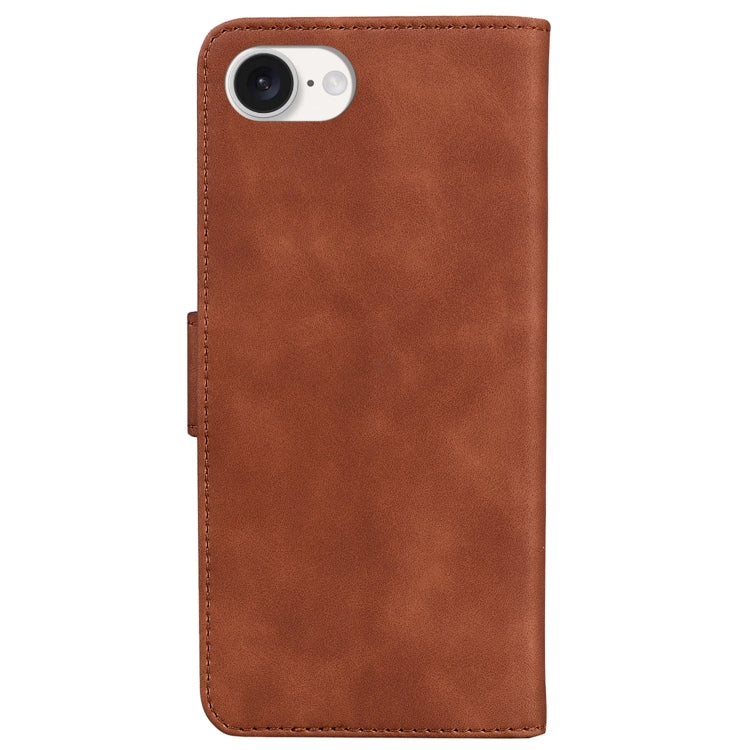 For iPhone 17e / 16e Skin Feel Pure Color Flip Leather Phone Case