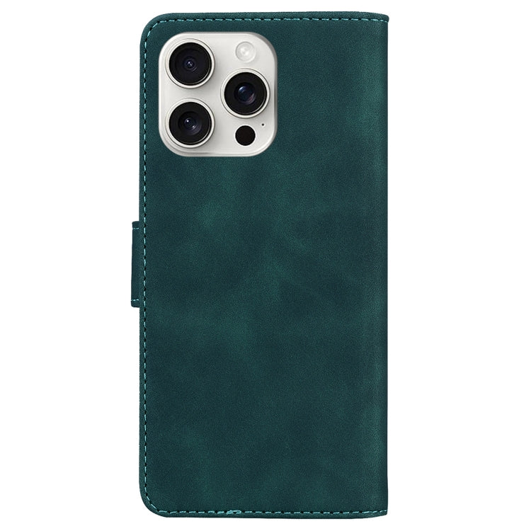 For iPhone 16 Pro Skin Feel Pure Color Flip Leather Phone Case
