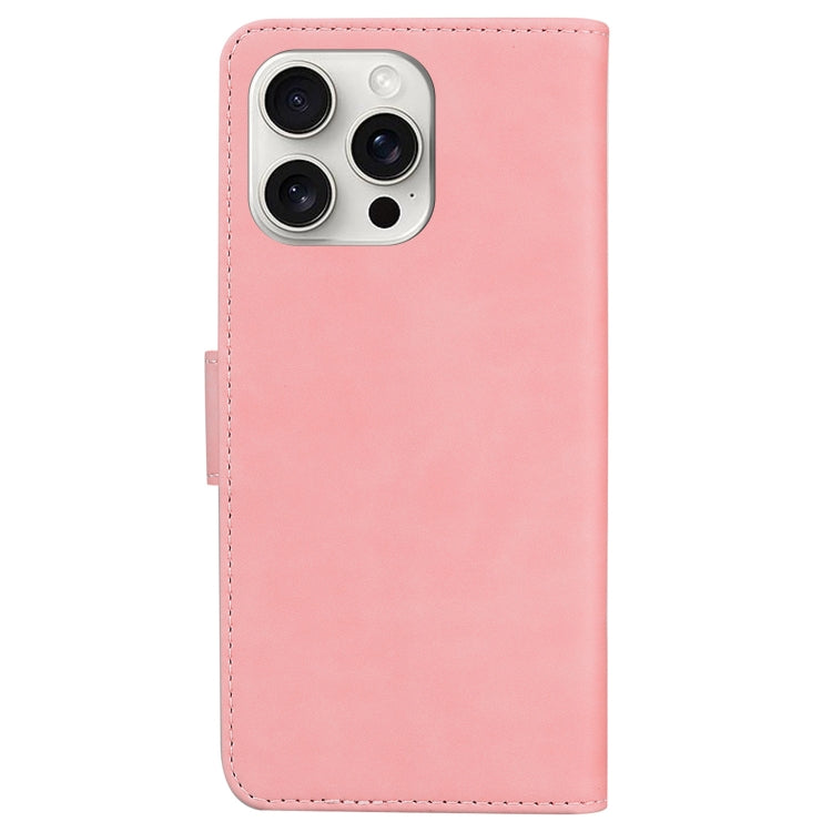 For iPhone 16 Pro Skin Feel Pure Color Flip Leather Phone Case