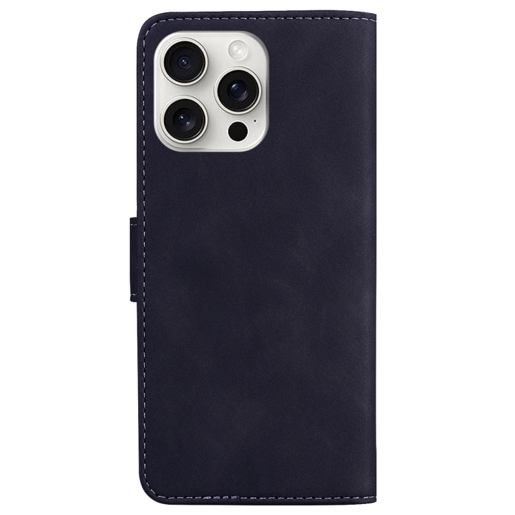 For iPhone 16 Pro Skin Feel Pure Color Flip Leather Phone Case