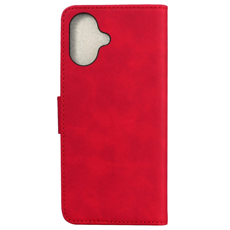 For iPhone 16 Skin Feel Pure Color Flip Leather Phone Case