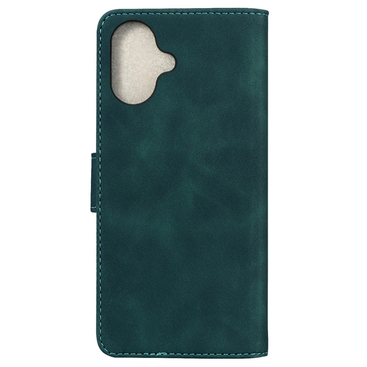 For iPhone 16 Skin Feel Pure Color Flip Leather Phone Case