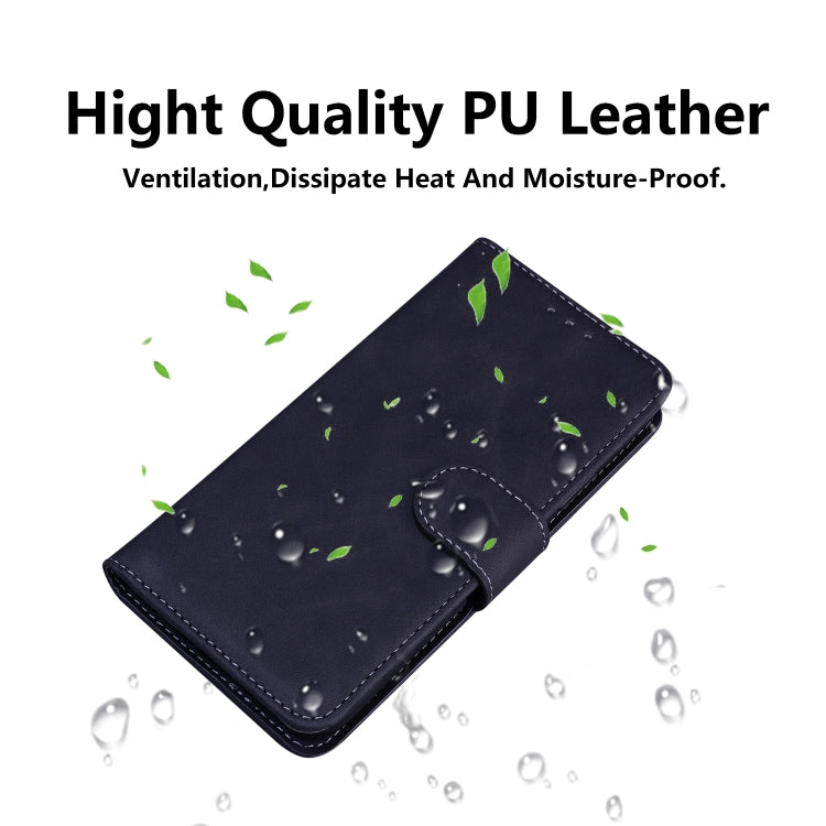 For iPhone 16 Skin Feel Pure Color Flip Leather Phone Case