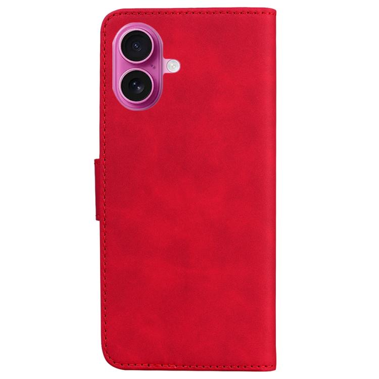 For iPhone 17 Skin Feel Pure Color Flip Leather Phone Case