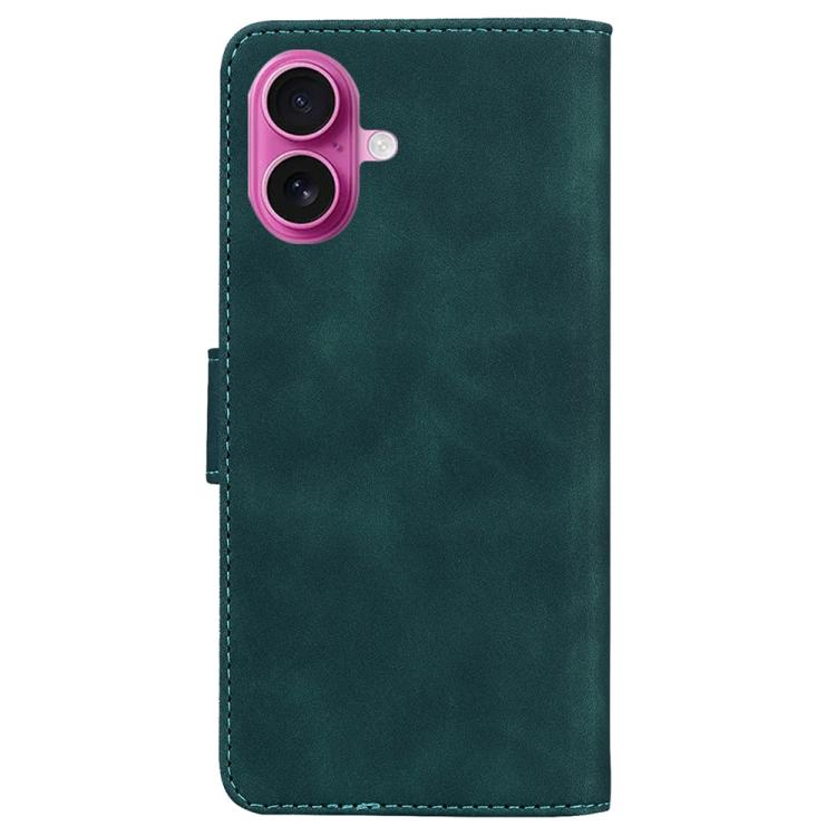 For iPhone 17 Skin Feel Pure Color Flip Leather Phone Case