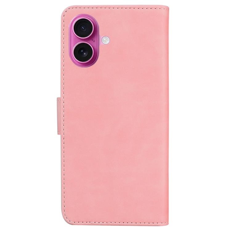 For iPhone 17 Skin Feel Pure Color Flip Leather Phone Case